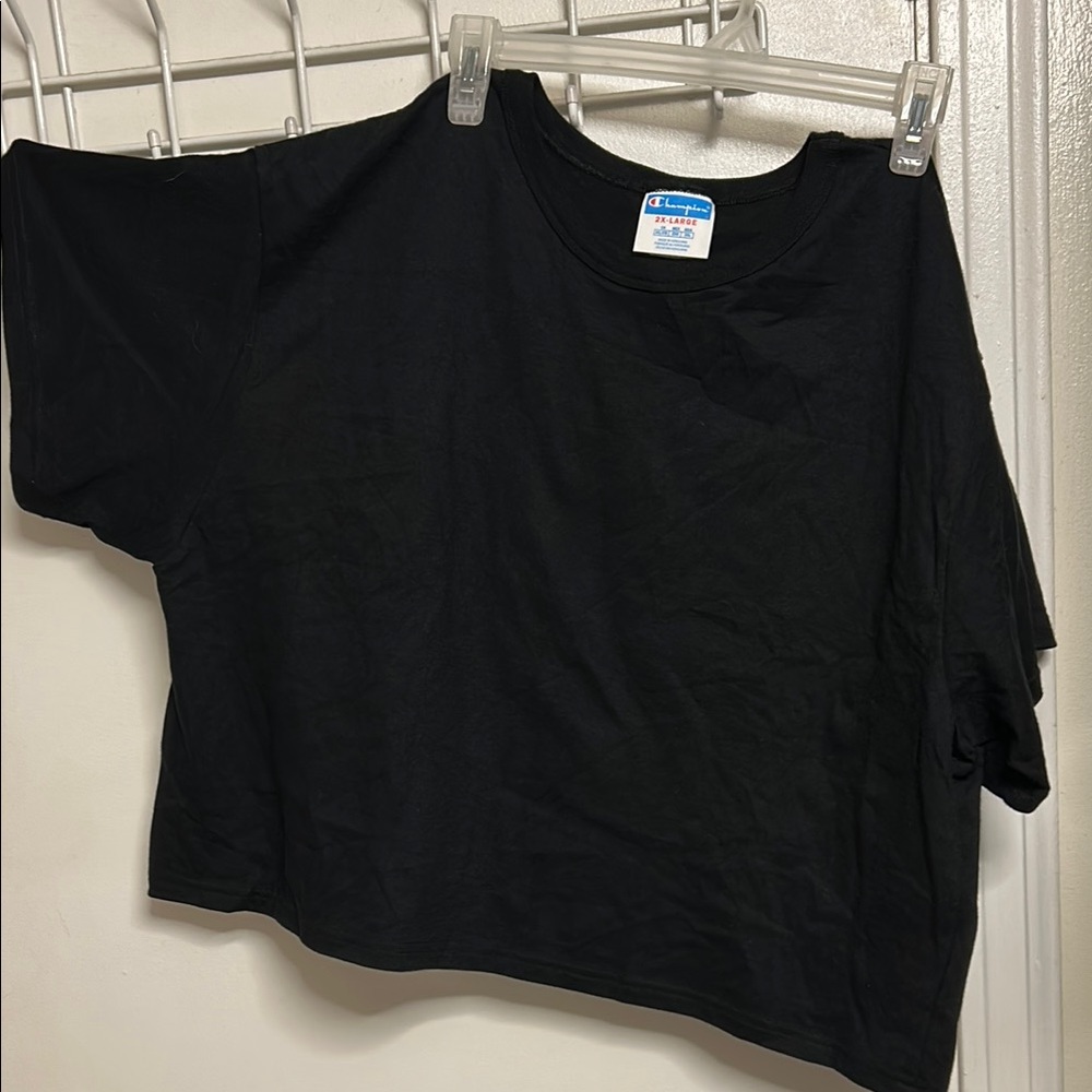 Champion Black Crop Boxy T-Shirt